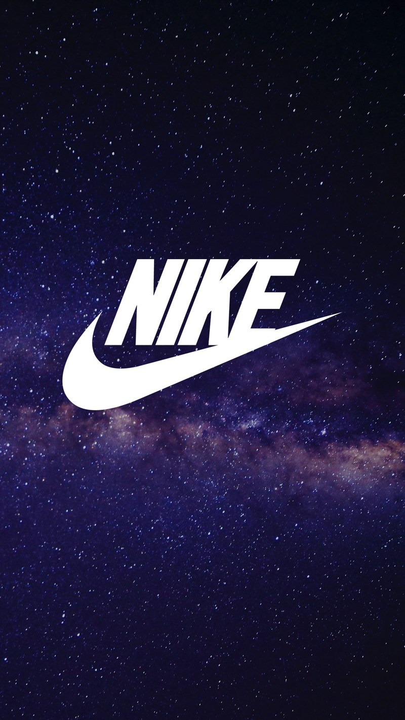 Крупный план логотипа nike на звездном фоне (земля, галактика, логотип, луна, nike)