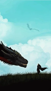 Jon Snow and Drogon: A Tense Encounter in Westeros