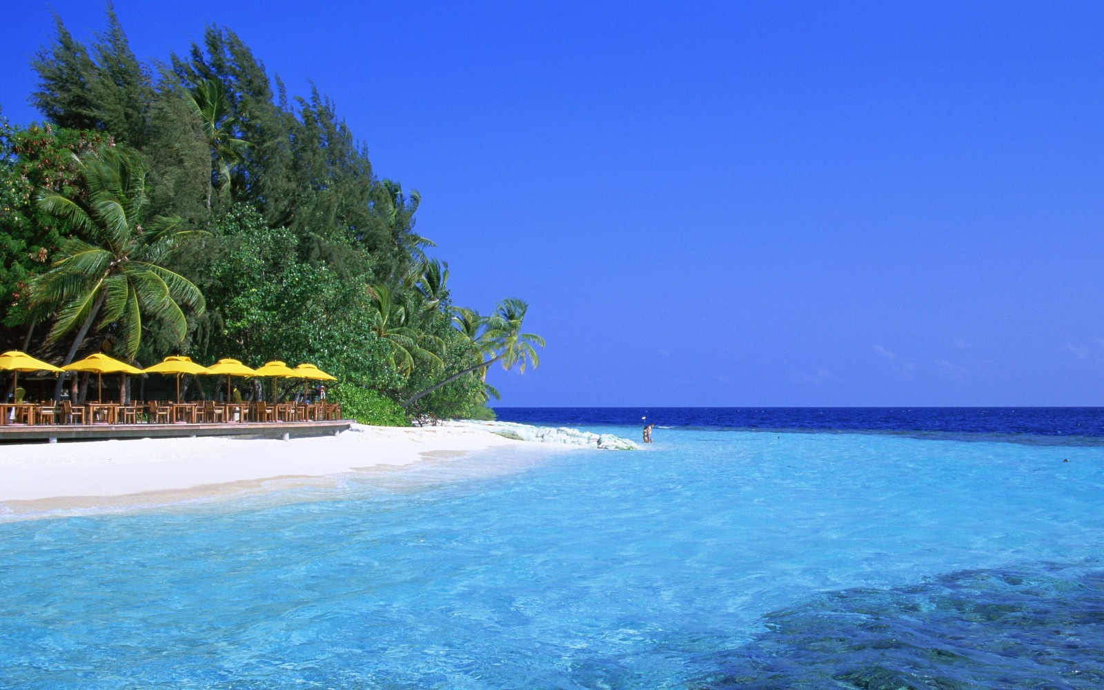 Lade strand, blau, wasser Hintergrund herunter