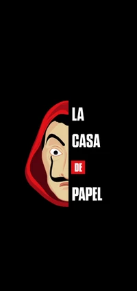 Logo de La Casa de Papel con la icónica máscara