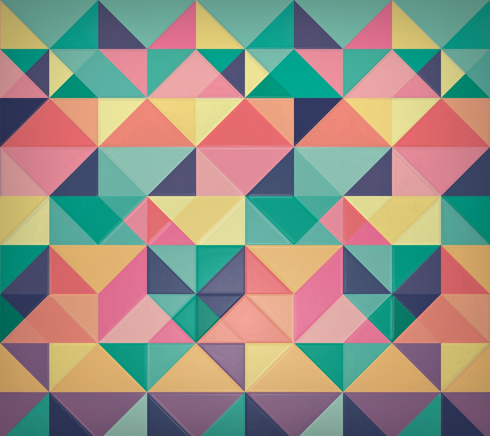 Un gros plan d'un mur coloré avec un motif de carrés (abstrait, motif, triangle)