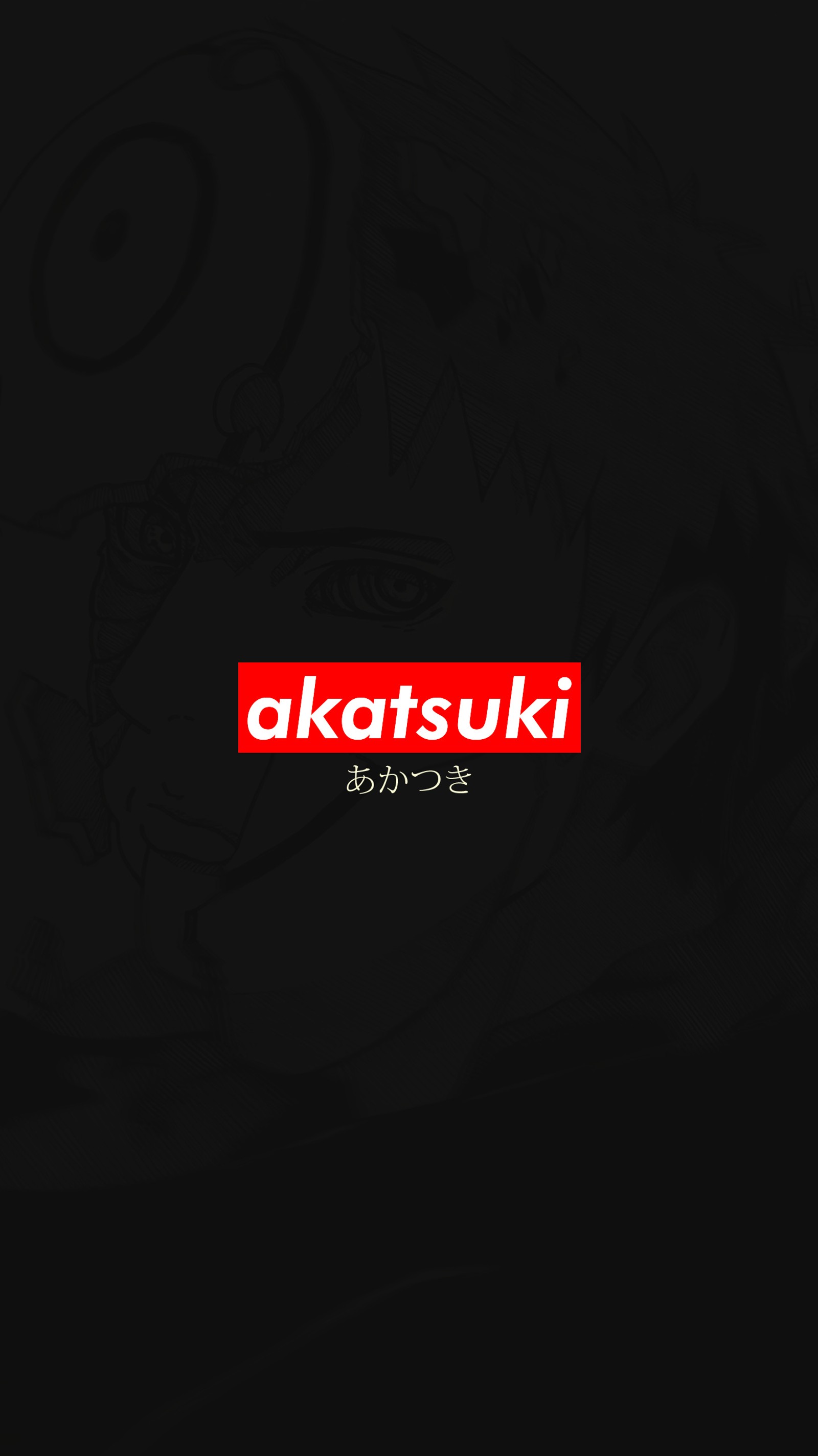 A close up of a black background with a red box logo (anime, black, logo, manga, naruto)