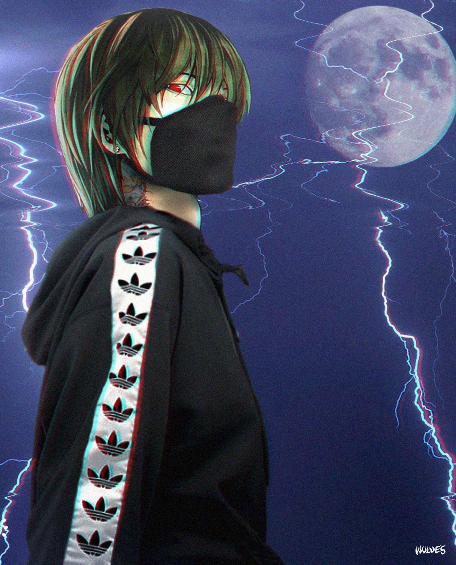 Lade kira, death note, maske, mondlicht, adidas Hintergrund herunter