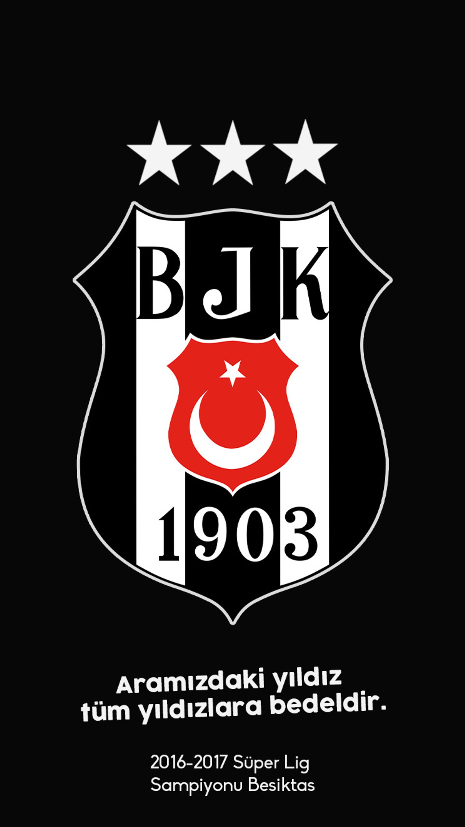 Ein schwarz-weißes logo mit einem roten stern und einem weißen stern (besiktas, besiktasfc, bjk, schwarz, schwarzer adler)