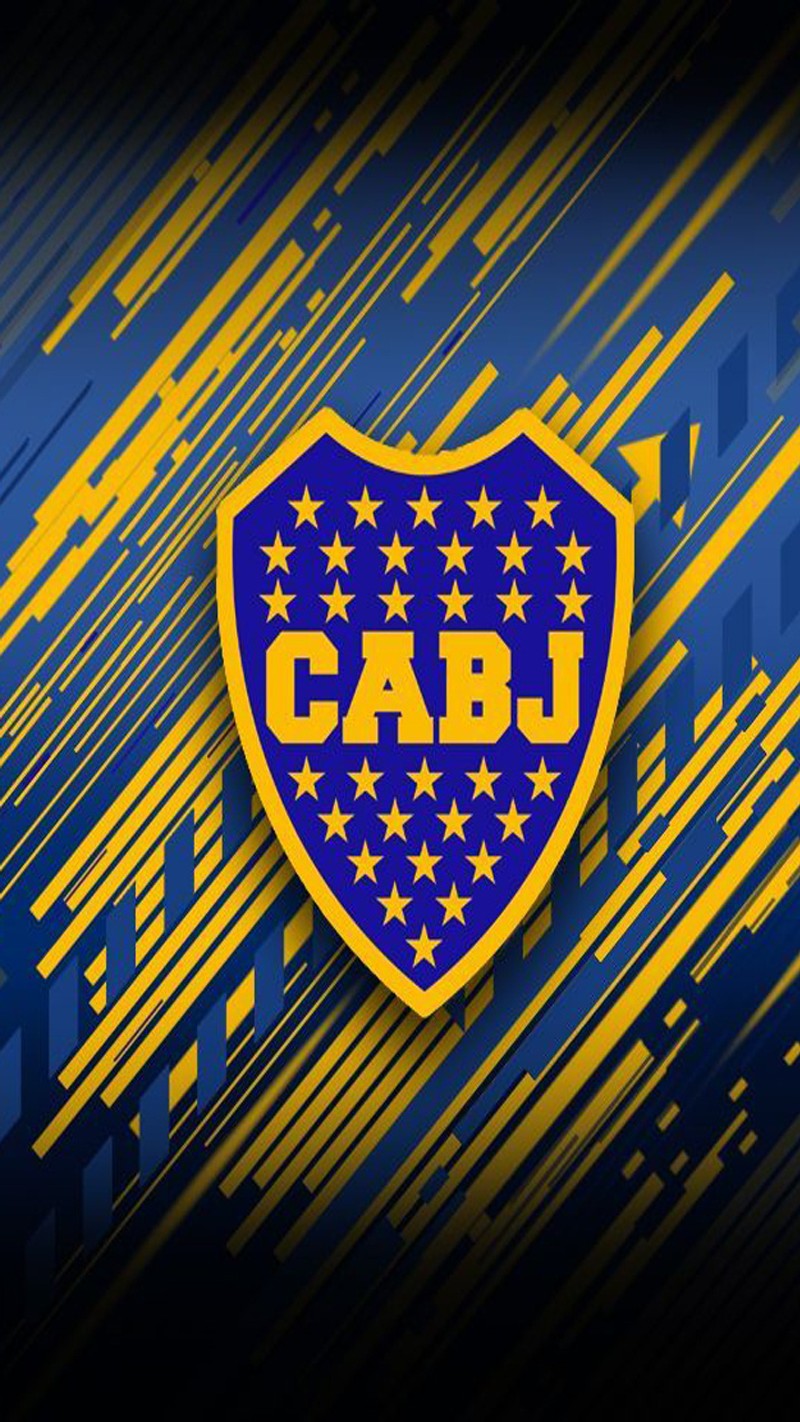 Синий и желтый логотип с звездами (америка, бока, boca, бока хуниорс, boca juniors)