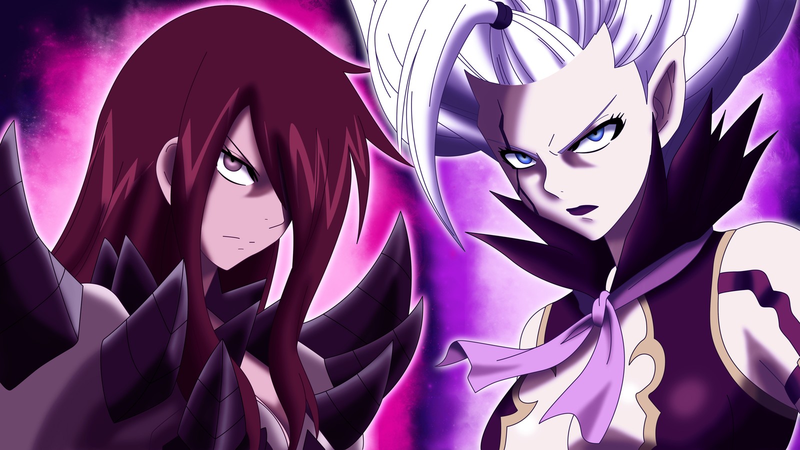 Lade erza scarlet, anime, violett, lila, magenta Hintergrund herunter