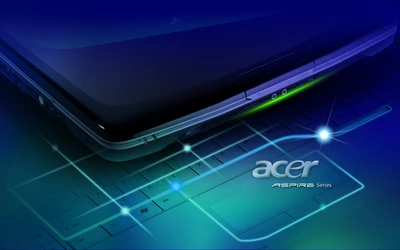 Серия Acer Aspire: Стильный электрический синий технологический дизайн