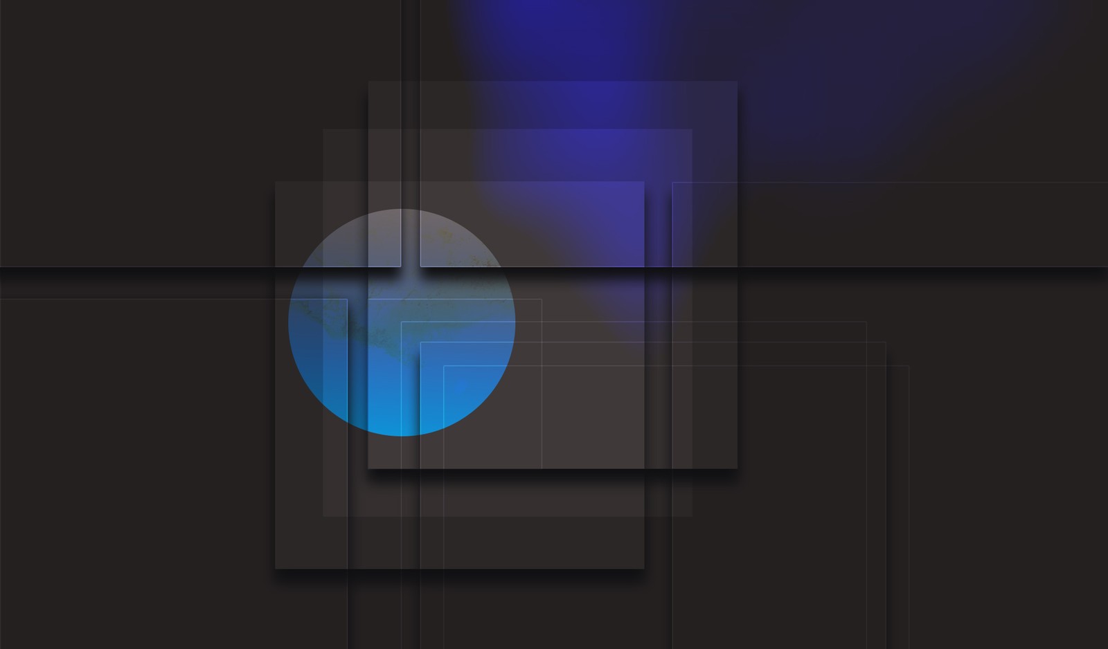 A close up of a black and blue abstract background with squares (square, geometry, blue, light, line)