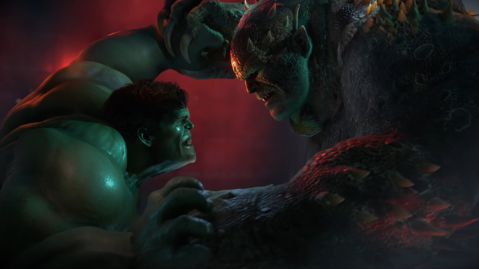 Hulk y el hulk en la guerra de los vengadores (los vengadores de marvel, marvels avengers, videojuego, hulk, abominación)