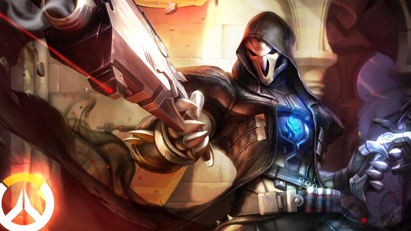 reaper, overwatch, video game wallpaper