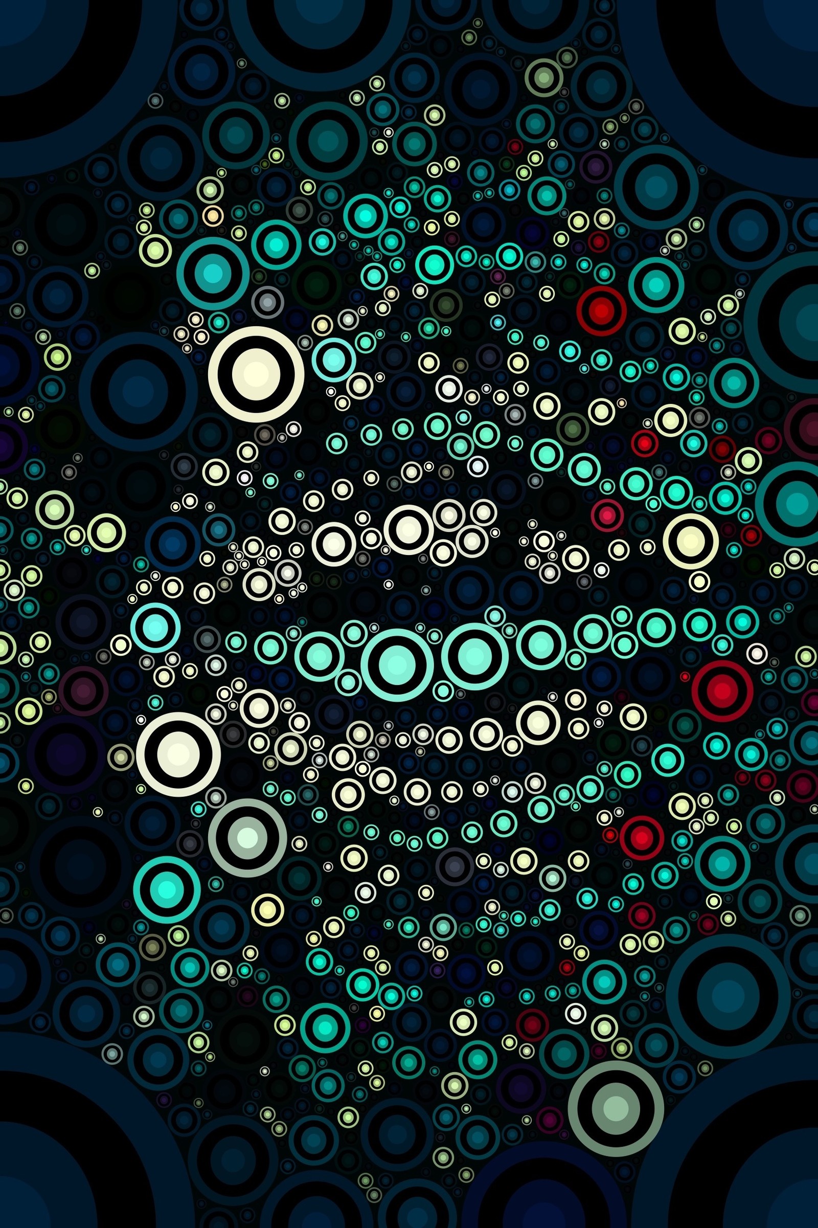 A close up of a circular design with many circles (pattern, fractal art, blue, circle, water)