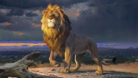 Simba: Der Majestätische Löwe aus Der König der Löwen bei Dämmerung