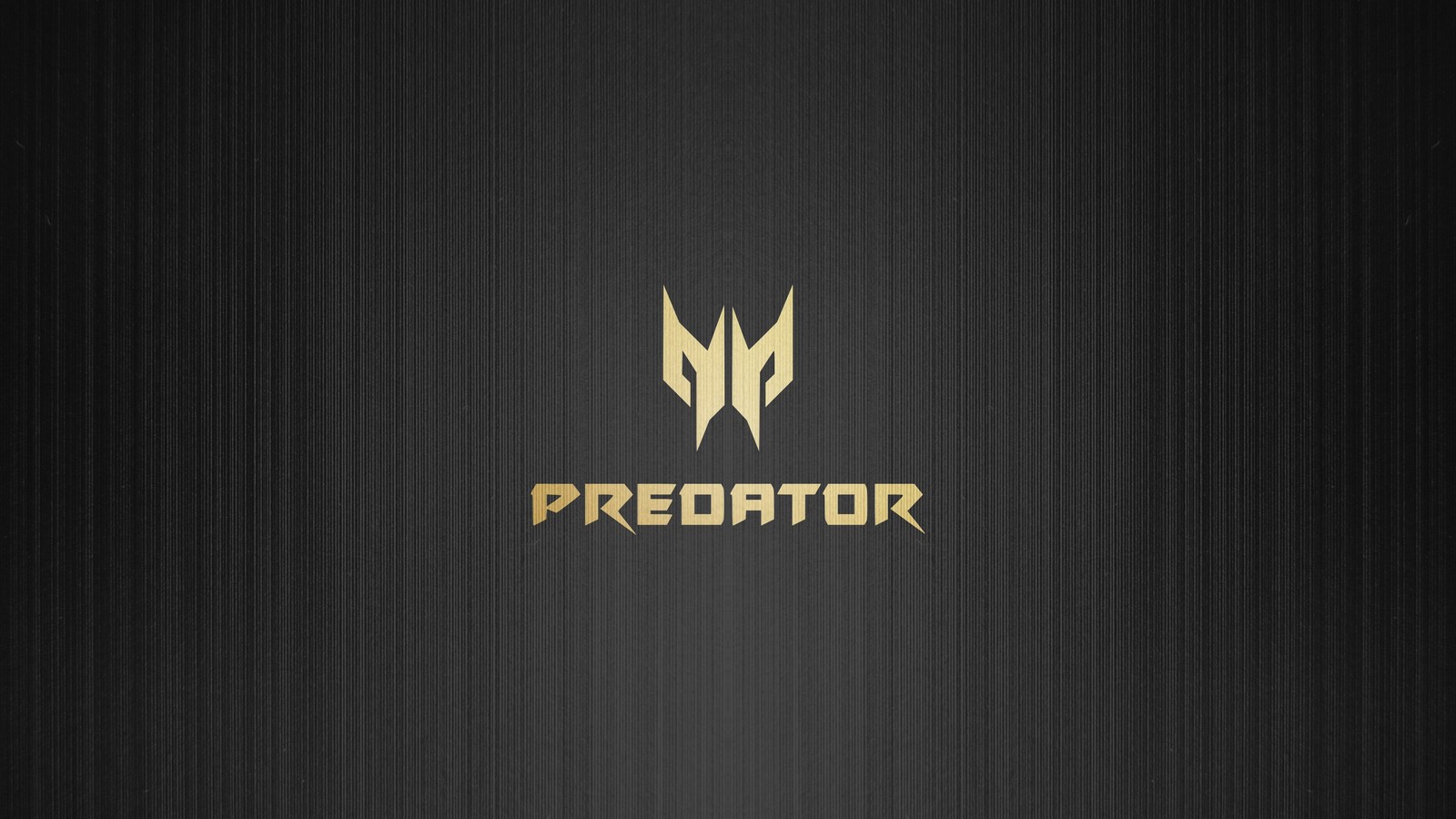 Un logo dorado para una empresa de videojuegos (acer predator, logotipo)