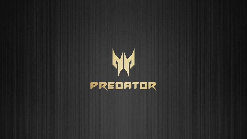 Золотой логотип игровой компании (асер хищник, acer predator, логотип)