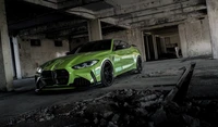 bmw m4 coupe, 5k, performance kit, dark background, cars wallpaper