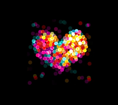 colorful heart, designer, hd, heart, love