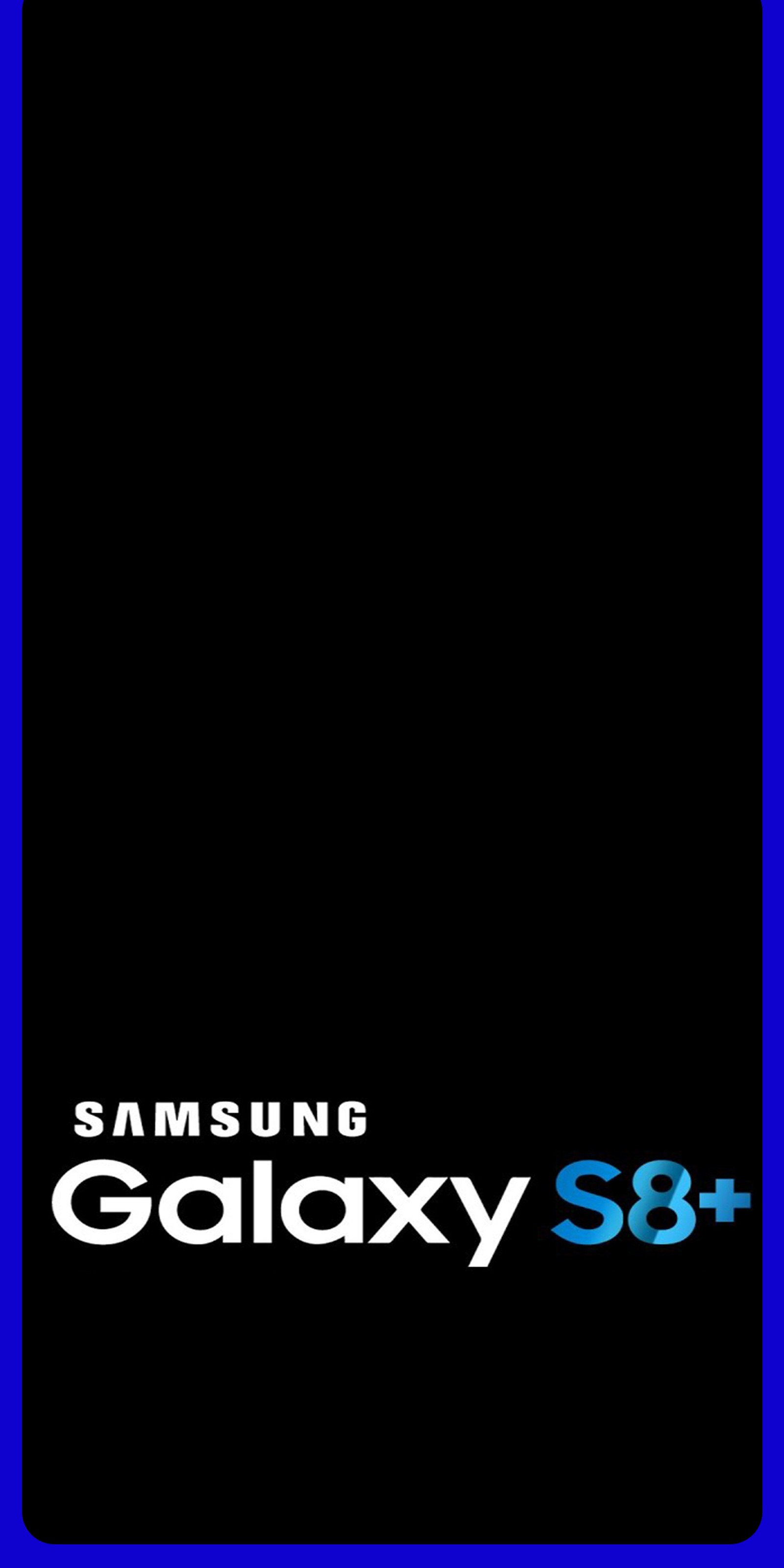 black, blue border, borders, elegant, galaxy s8 plus Download Wallpaper