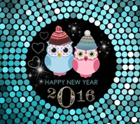 2016, christmas, happy new year, owl