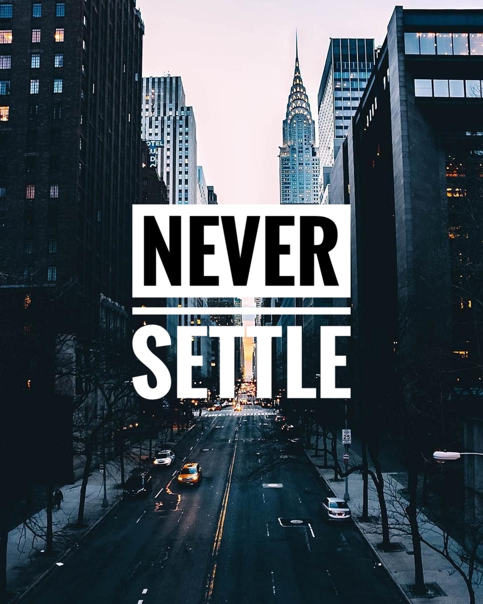 never settle, oneplus, positive wallpaper