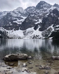 formas montanhosas, cadeia de montanhas, montanha, lago glacial, terras altas