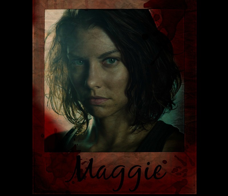 Обзор женщины на красном фоне с бейджем (мэгги грин, maggie greene, ходячие мертвецы, the walking dead, twd)