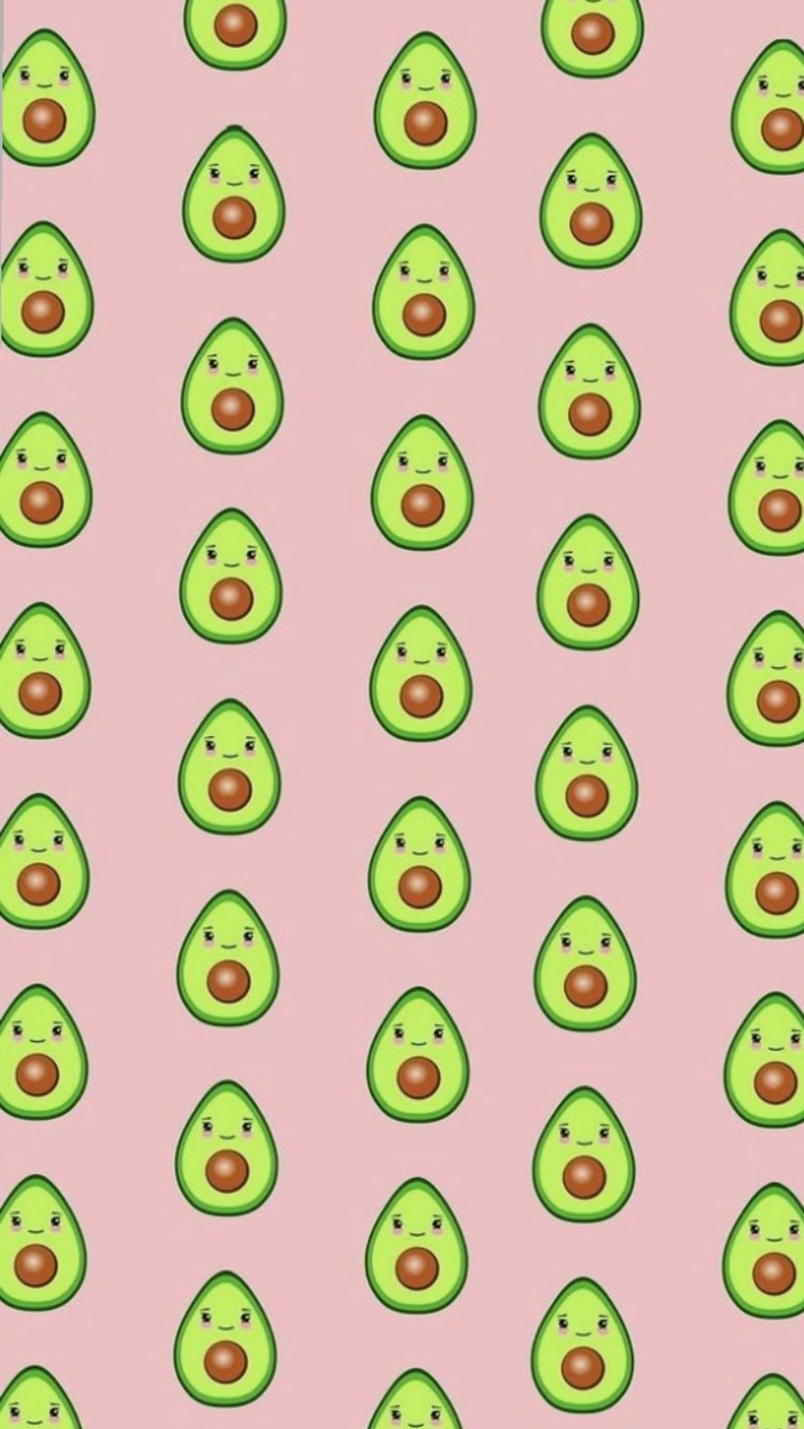 Скачать обои avocado, милый, зелёный, кавайный, kawaii