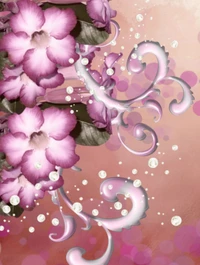 abstract, logos, other, pretty, purple flowers