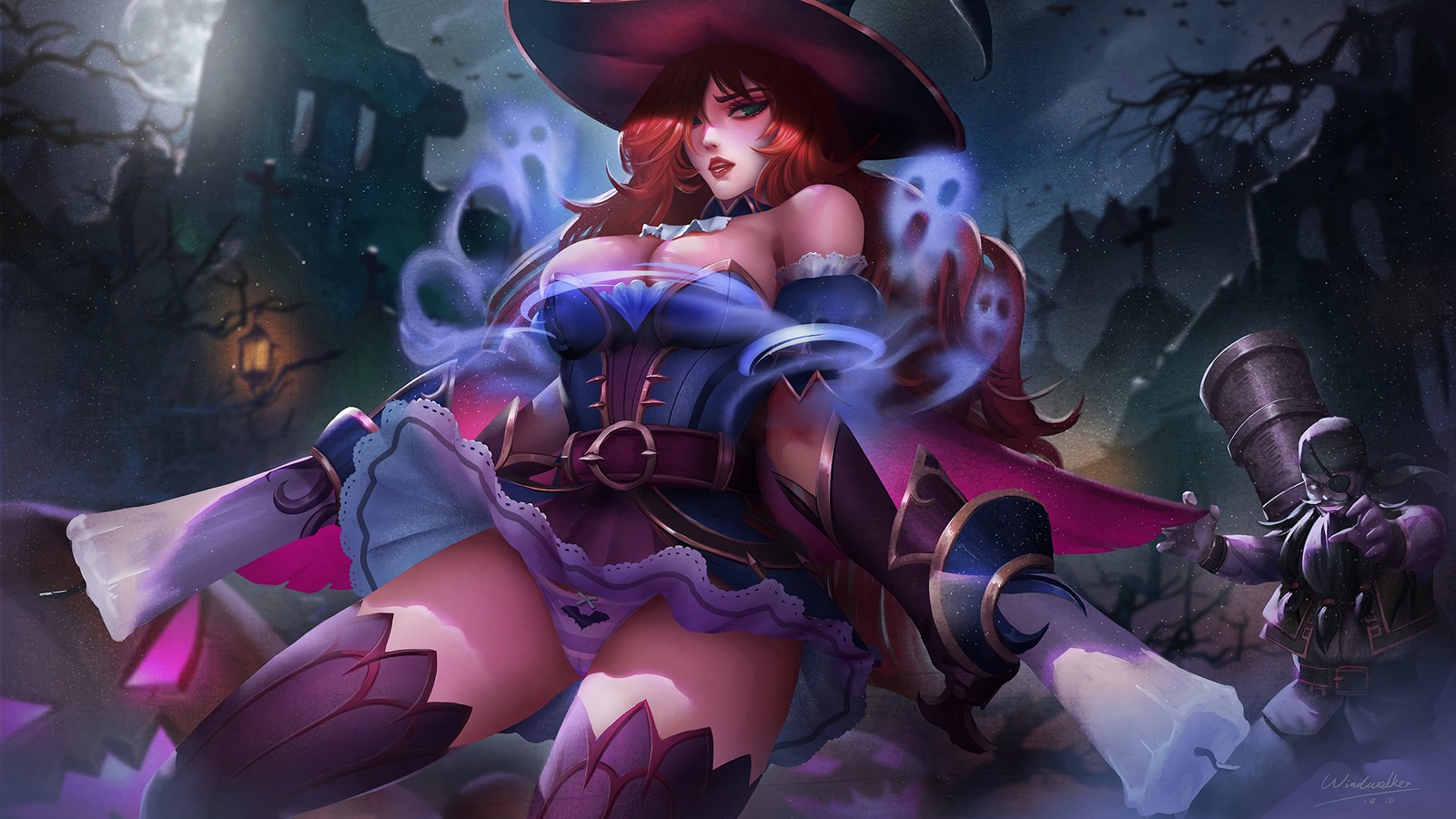 Скачать обои мисс фортуна, miss fortune, очаровательный, искусство, league of legends