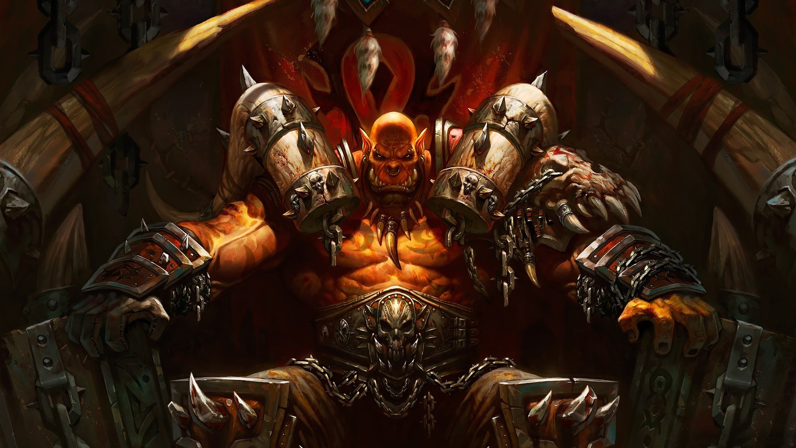 garrosh hellscream, world of warcraft, video game, orc wallpaper