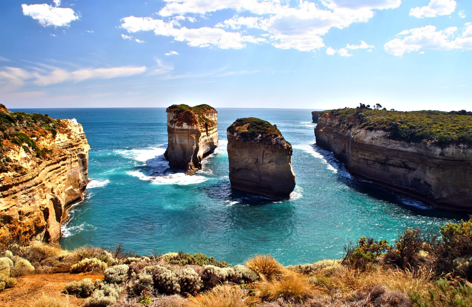 Скачать обои мельбурн, melbourne, достопримечательность, утес, берег