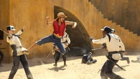 Monkey D. Luffy in Action: Epic Showdown in Netflix's Live-Action One Piece