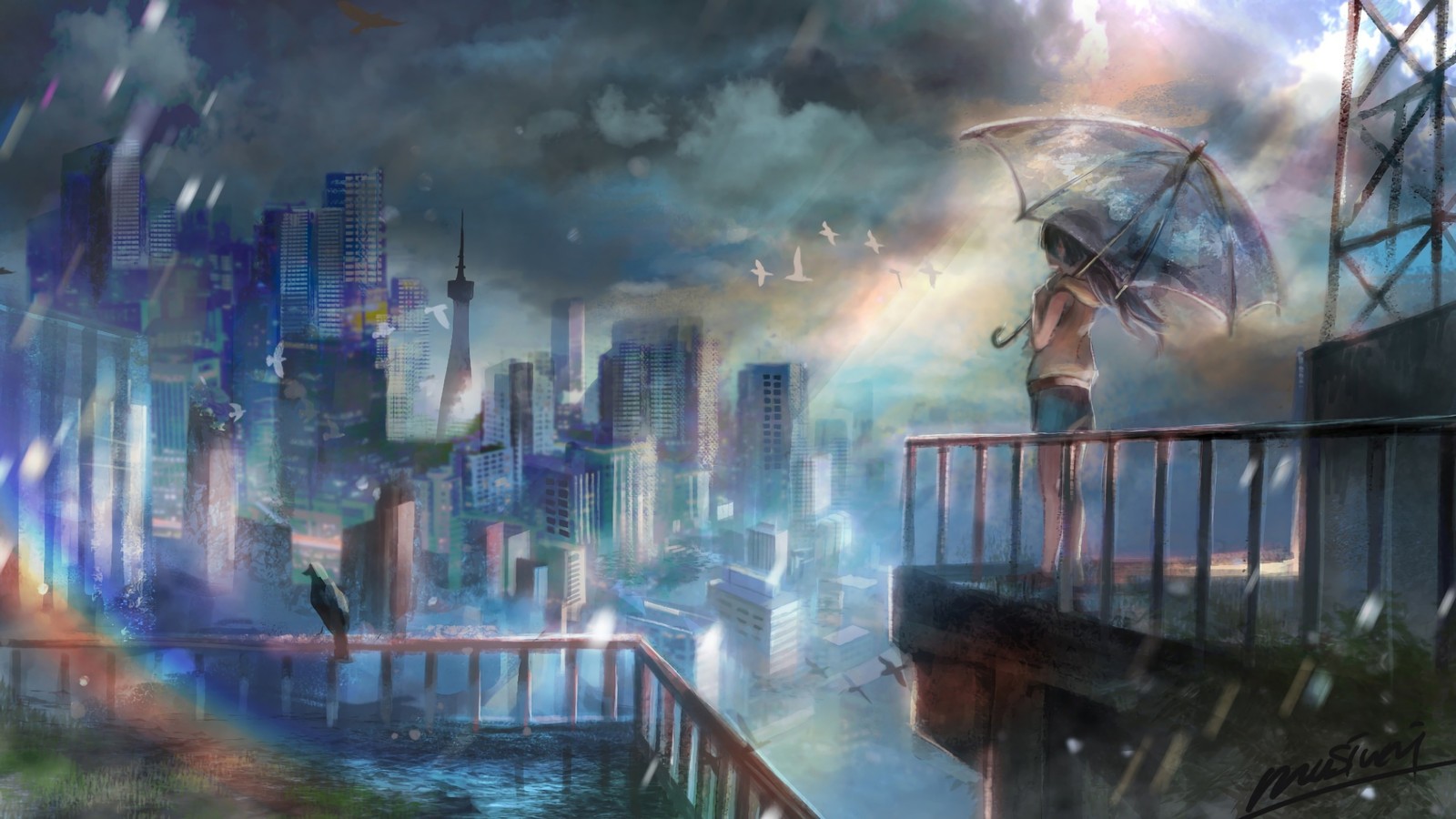 weathering with you, anime, tenki no ko, hina amano Download Wallpaper