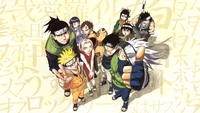 Portrait de groupe des personnages emblématiques de Naruto