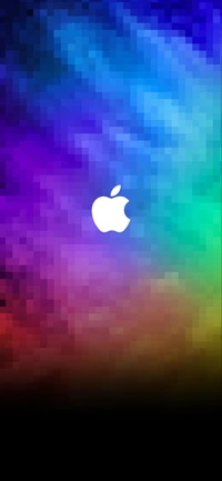 Fundo abstrato colorido com o logotipo da Apple