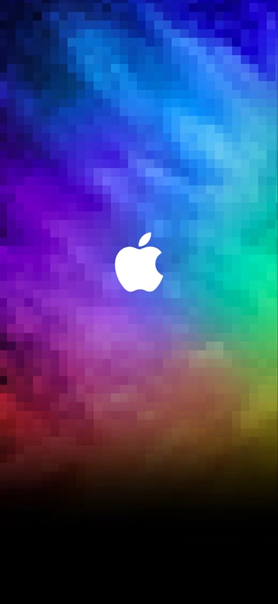 Bunter abstrakter Hintergrund mit Apple-Logo