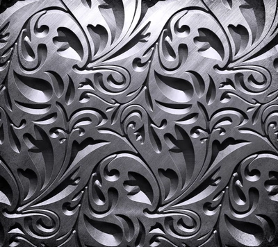 Intricate Steel Floral Pattern Design