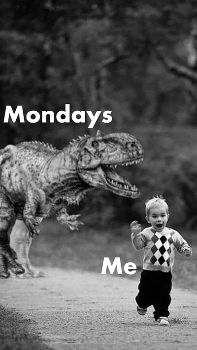 dinosaur, funny, humour, monday