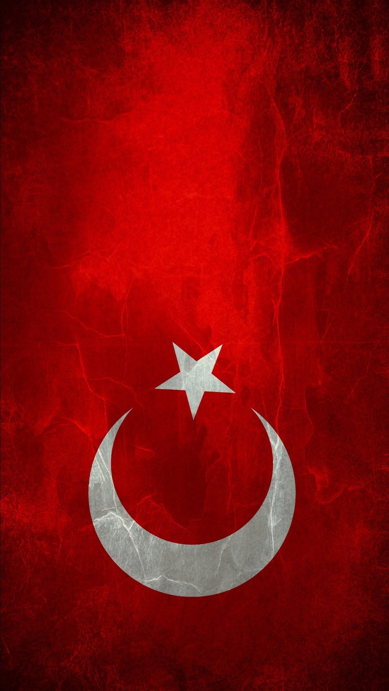 Um close em uma bandeira vermelha e branca com uma estrela nela (turkbayragidalgali, turkbayrak)