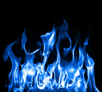 bleu, flammes