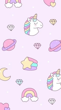 colors, cute, diamonds, pastel, pattern wallpaper