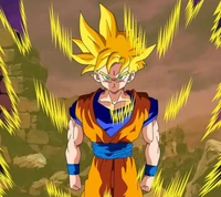 Gohan Powered Up in Dragon Ball Series