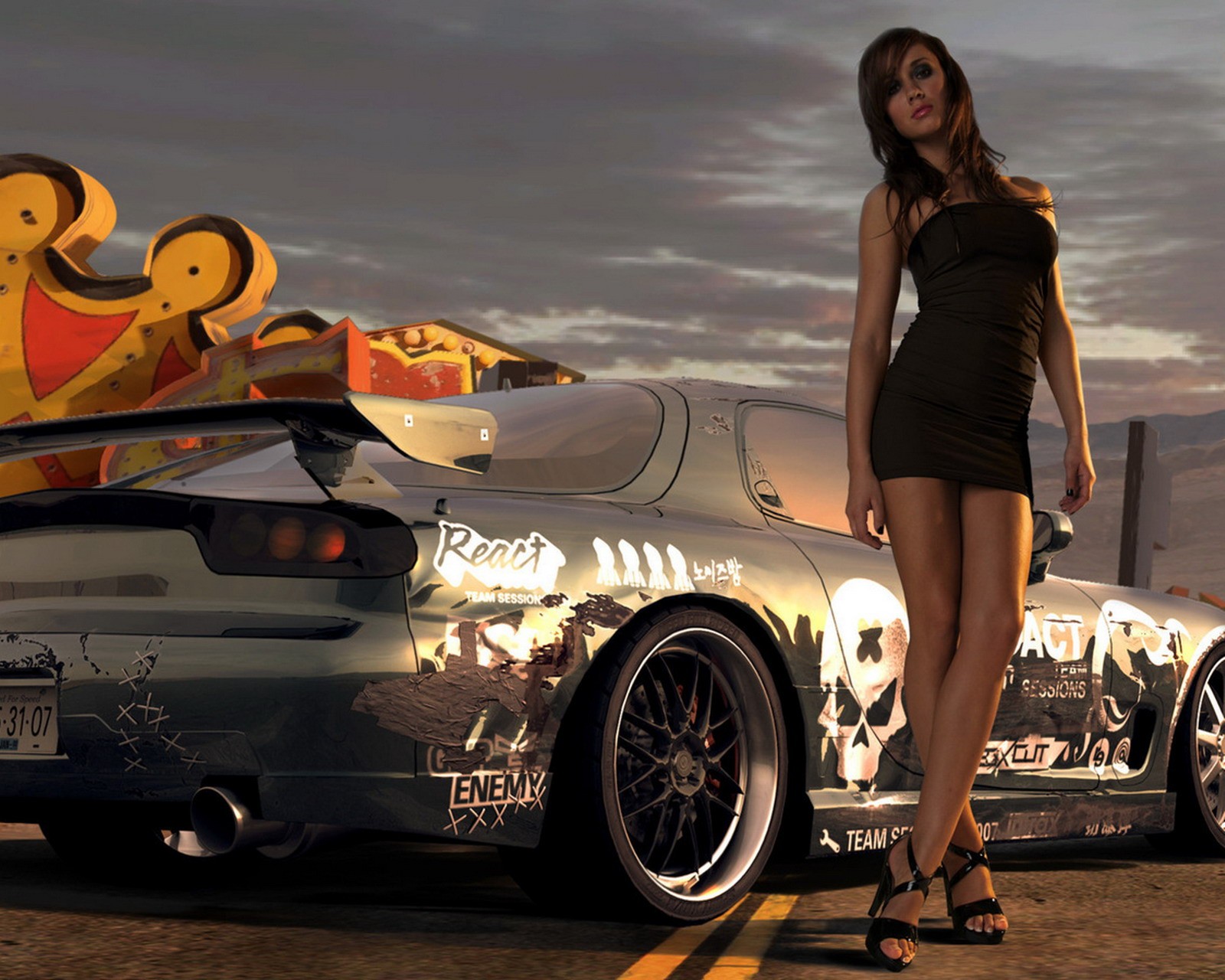 Baixar papel de parede menina, need for speed