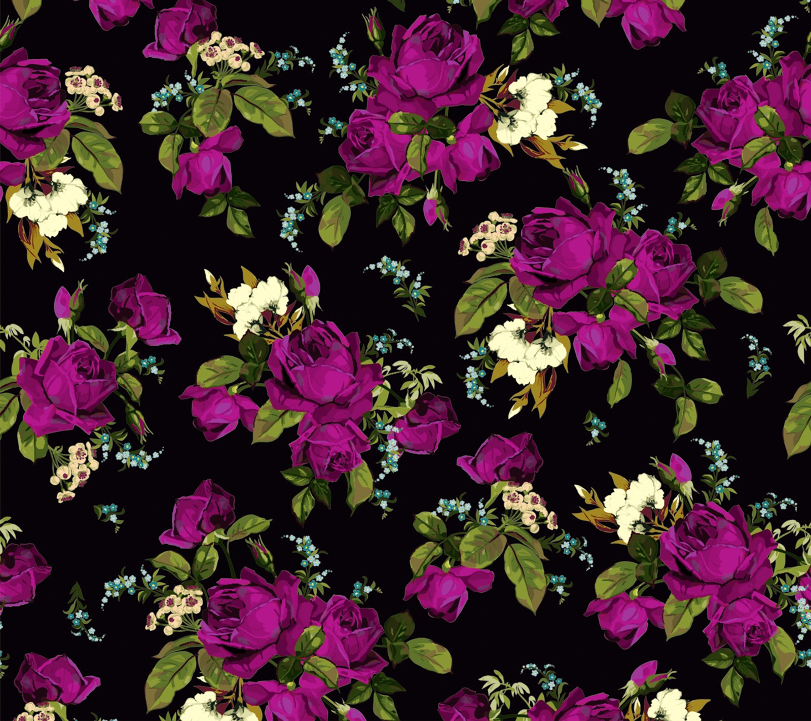 floral, pattern, print, purple, roses wallpaper