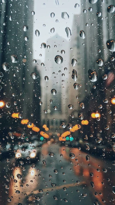 ciudad, gotas, macro, lluvia, gotas de lluvia