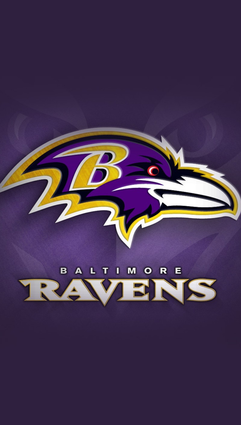 Логотип baltimore ravens на пурпурном фоне (nfl, вороны)