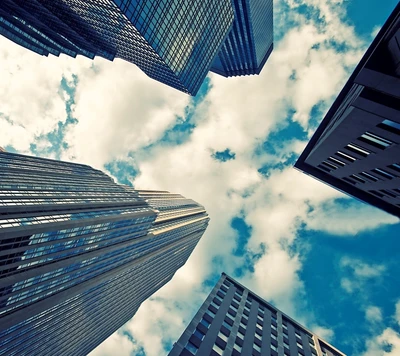 buildings, sky, skyscrapers