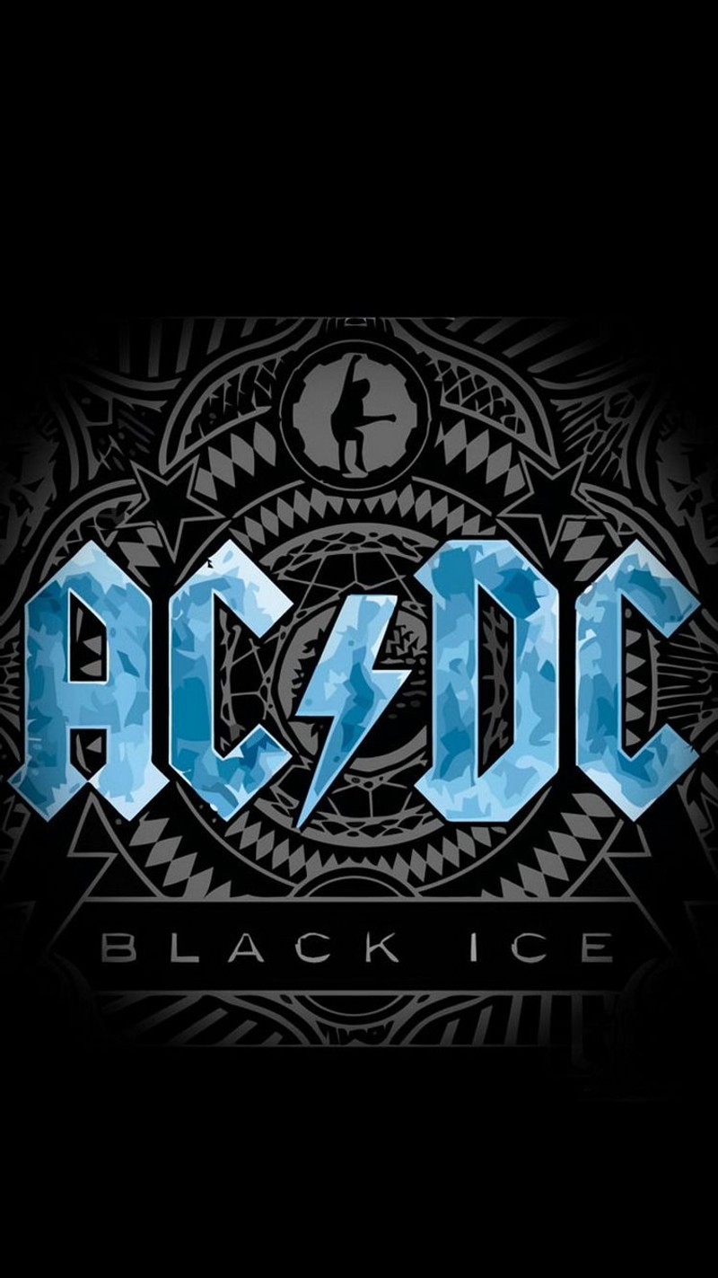 Черный лед логотип ac / dc обои для iphone (acdc, ac dc, скала, рок музыка)