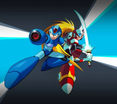 Dynamisches Duo: Mega Man und Zero in Aktion