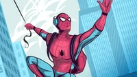 spider man homecoming, spider man, marvel comics, art, superhero