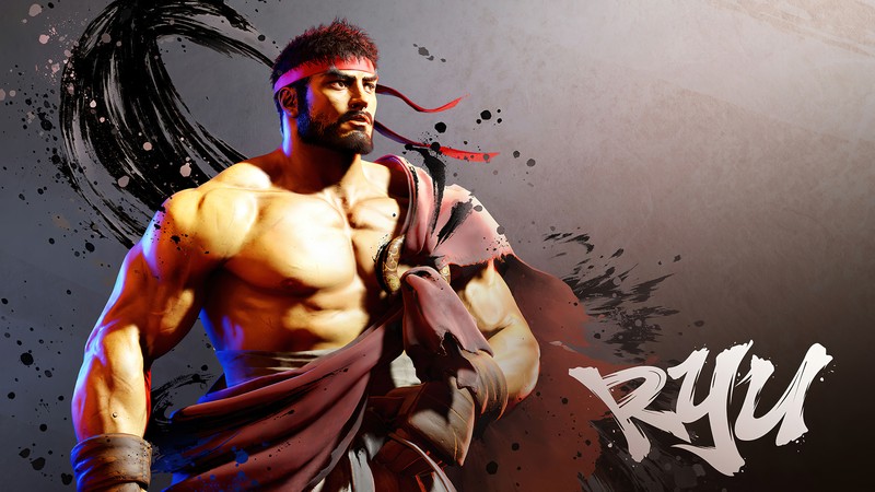 Мужчина с бородой и рубашкой, держащий нож (ryu, street fighter 6, s56, видеоигра)